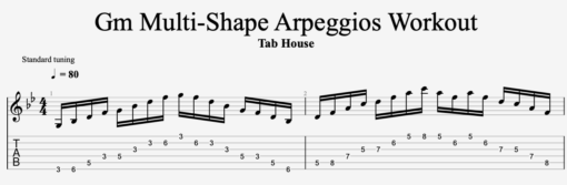Gm Multi-Shape Arpeggios Workout