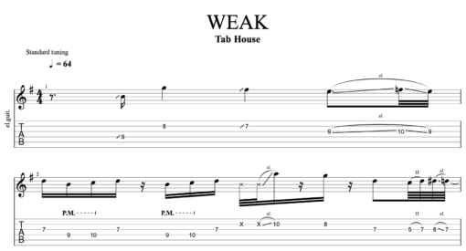 WEAK Tab Backing Track