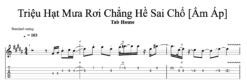 Triệu Hạt Mưa Rơi Chẳng Hề Sai Chổ Tab