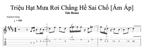 Triệu Hạt Mưa Rơi Chẳng Hề Sai Chổ Tab