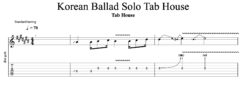 Korean Ballad Solo Tab House