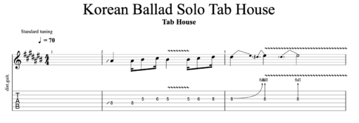 Korean Ballad Solo Tab House