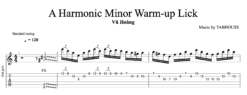 A Harmonic Minor Warm-up Lick