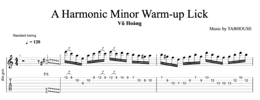 A Harmonic Minor Warm-up Lick