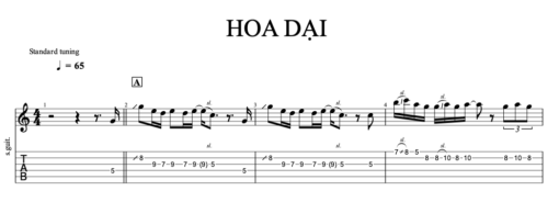 Tab solo Hoa Dại (file PDF kèm backing track MP3, Key [Key], [BPM] BPM. Nghe video demo trước khi mua, nhận file qua email ngay.
